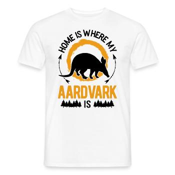 Zuhause ist wo mein Erdferkel ist - Männer T-Shirt - Weiß - Vorne - AI Model Male 178 dark (178cm)