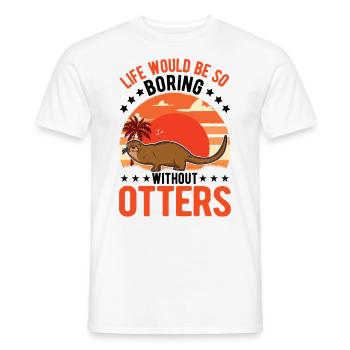 Loutre Cadeau Loutre Loutre Loutre Loutre de mer - T-shirt homme - blanc - Devant - AI Model Male 178 dark (178cm)