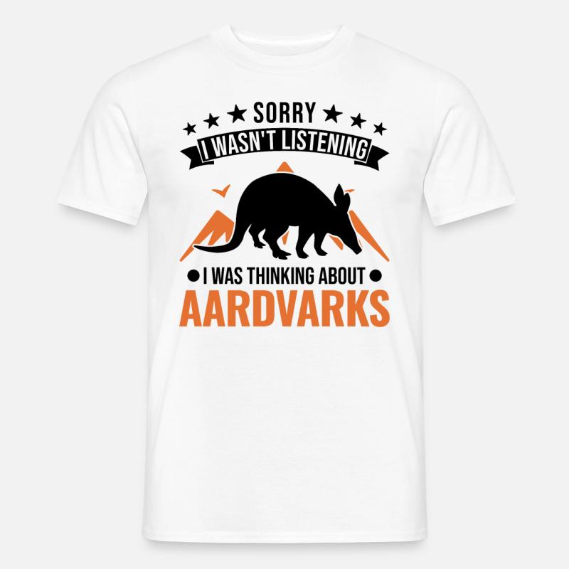 Erdferkel Geschenk Aardvark - Männer T-Shirt - Weiß