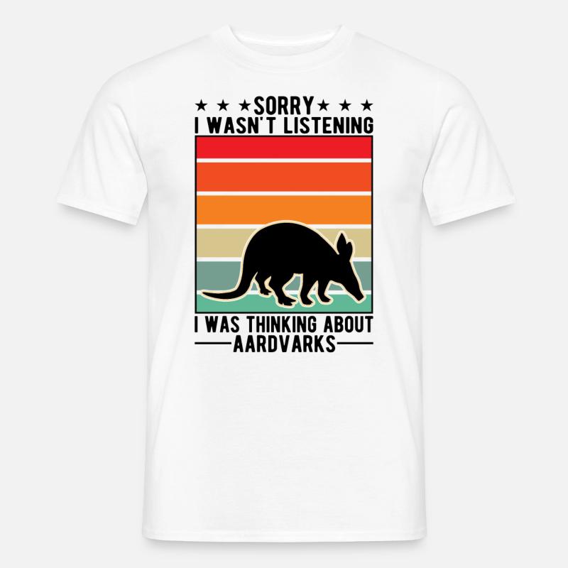 Erdferkel Geschenk Aardvark - Männer T-Shirt - Weiß