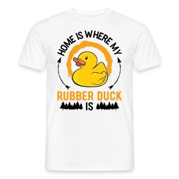 La maison est l’endroit où mon canard en caoutchouc est Canard grinçant - T-shirt homme - blanc - Devant - AI Model Male 178 dark (178cm)
