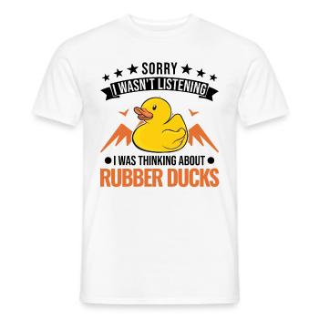Rubber Duck Gift Squeaky Duck Bathing Duck - T-shirt homme - blanc - Devant - AI Model Male 178 dark (178cm)