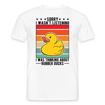 Rubber Duck Gift Squeaky Duck Bathing Duck - T-shirt homme - blanc - Devant - AI Model Male 178 dark (178cm)