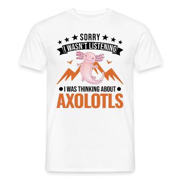 Axolotl Queue Cadeau Amphibien Axolotl - T-shirt homme - blanc - Devant - AI Model Male 178 dark (178cm)