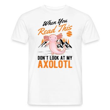 Axolotl Queue Cadeau Amphibien Axolotl - T-shirt homme - blanc - Devant - AI Model Male 178 dark (178cm)