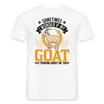 Ziegen Geschenk Ziegenwirt Ziege - Männer T-Shirt - Weiß - Vorne - AI Model Male 178 dark (178cm)