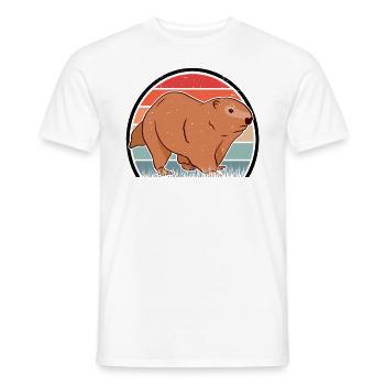 Marmotte Rétro Forest Marmotte Vintage - T-shirt homme - blanc - Devant - AI Model Male 178 dark (178cm)