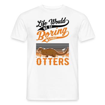 Loutre Cadeau Loutre Loutre Loutre Loutre de mer - T-shirt homme - blanc - Devant - AI Model Male 178 dark (178cm)