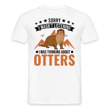 Loutre Cadeau Loutre Loutre Loutre Loutre de mer - T-shirt homme - blanc - Devant - AI Model Male 178 dark (178cm)
