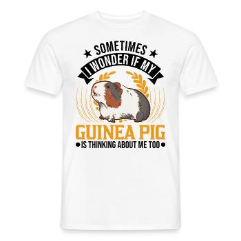 Guinea Pig Gift Guinea Pig - Men's T-Shirt - white - Front - AI Model Male 178 dark (178cm)