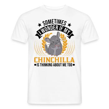 Chinchilla Gift Woolly Short-tailed Chinchilla - Men's T-Shirt - white - Front - AI Model Male 178 dark (178cm)