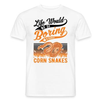 Corn Snake Cadeau Corn Snake - T-shirt homme - blanc - Devant - AI Model Male 178 dark (178cm)