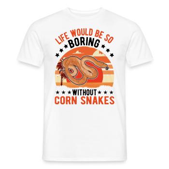 Corn Snake Cadeau Corn Snake - T-shirt homme - blanc - Devant - AI Model Male 178 dark (178cm)