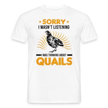 Warnung Wachtel Wachtelzucht Wachtelzüchter - Männer T-Shirt - Weiß - Vorne - AI Model Male 178 dark (178cm)