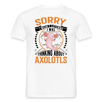 Axolotl Queue Cadeau Amphibien Axolotl - T-shirt homme - blanc - Devant - AI Model Male 178 dark (178cm)