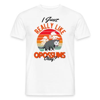 J’aime juste l’opossum marsupial d’Opossum - T-shirt homme - blanc - Devant - AI Model Male 178 dark (178cm)