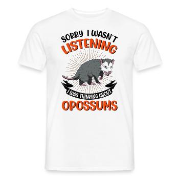 Opossum Cadeau Marsupial Opossum - T-shirt homme - blanc - Devant - AI Model Male 178 dark (178cm)
