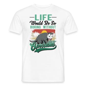 Opossum Cadeau Marsupial Opossum - T-shirt homme - blanc - Devant - AI Model Male 178 dark (178cm)
