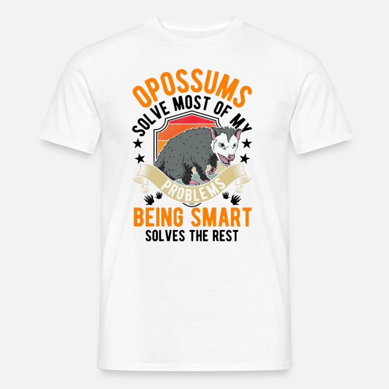 Opossum Geschenk Possum Beutelratte - Männer T-Shirt - Weiß