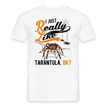 J’aime vraiment Tarantula Tarantel - T-shirt homme - blanc - Devant - AI Model Male 178 dark (178cm)