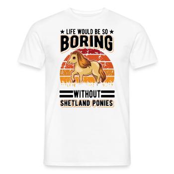 Shetland Pony Gift Shetty - Men's T-Shirt - white - Front - AI Model Male 178 dark (178cm)