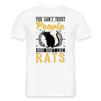 Rat Gift Domestic Rat Rat Owner - Men's T-Shirt - white - Front - AI Model Male 178 dark (178cm)