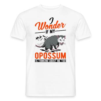 Opossum Cadeau Marsupial Opossum - T-shirt homme - blanc - Devant - AI Model Male 178 dark (178cm)
