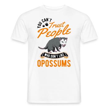 Opossum Cadeau Marsupial Opossum - T-shirt homme - blanc - Devant - AI Model Male 178 dark (178cm)