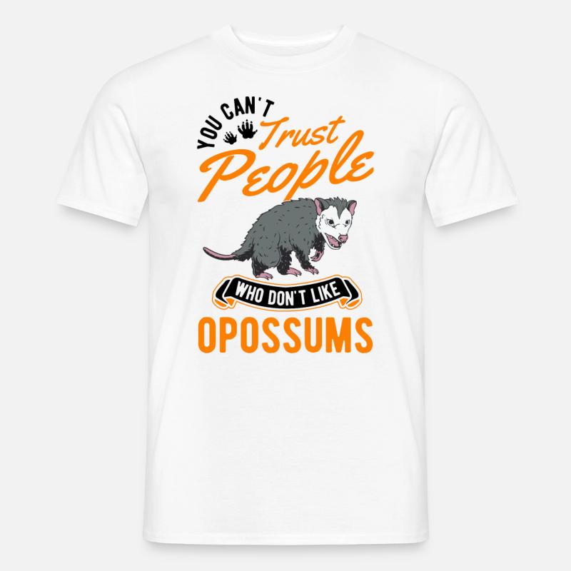 Opossum Geschenk Possum Beutelratte - Männer T-Shirt - Weiß