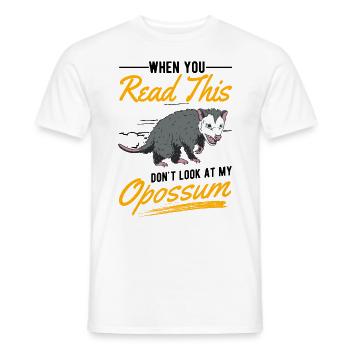 Opossum Cadeau Marsupial Opossum - T-shirt homme - blanc - Devant - AI Model Male 178 dark (178cm)