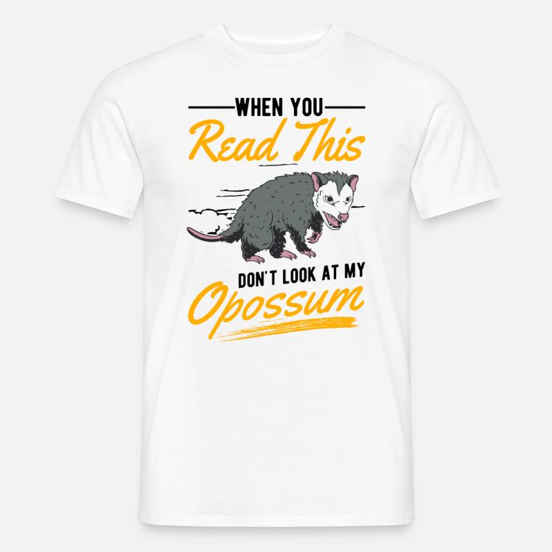 Opossum Geschenk Possum Beutelratte - Männer T-Shirt - Weiß