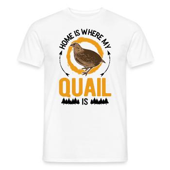 Zuhause ist wo meine Wachtel ist - Männer T-Shirt - Weiß - Vorne - AI Model Male 178 dark (178cm)