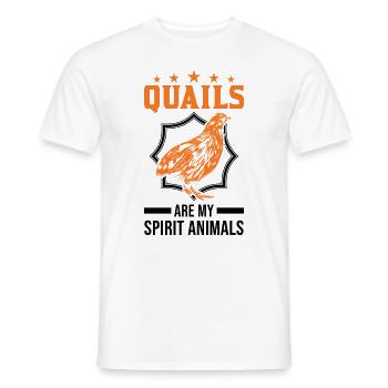 Quail Gift Quail Breeding Quail Breeder - Men's T-Shirt - white - Front - AI Model Male 178 dark (178cm)