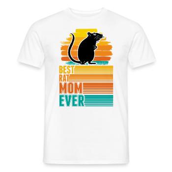 Rat Mama Rat Owner Rat Girl - Men's T-Shirt - white - Front - AI Model Male 178 dark (178cm)