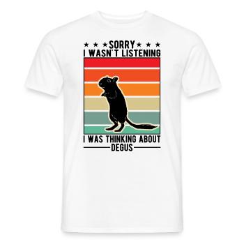 Degu Cadeau Arbuste Rat Forest Degu - T-shirt homme - blanc - Devant - AI Model Male 178 dark (178cm)