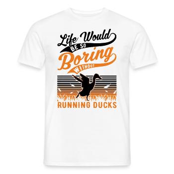 Indian Running Duck Gift Running Duck - Men's T-Shirt - white - Front - AI Model Male 178 dark (178cm)