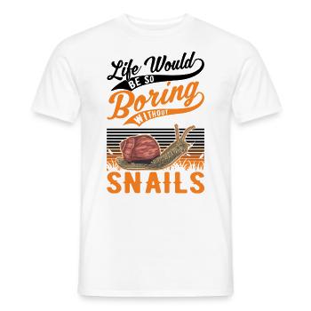 Schnecke Geschenk Weinbergschnecke - Männer T-Shirt - Weiß - Vorne - AI Model Male 178 dark (178cm)