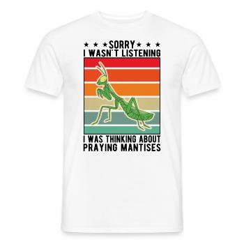 Gottesanbeterin Geschenk Mantis Fangschrecke - Männer T-Shirt - Weiß - Vorne - AI Model Male 178 dark (178cm)