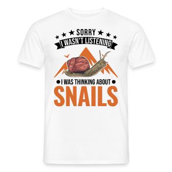Schnecke Geschenk Weinbergschnecke - Männer T-Shirt - Weiß - Vorne - AI Model Male 178 dark (178cm)