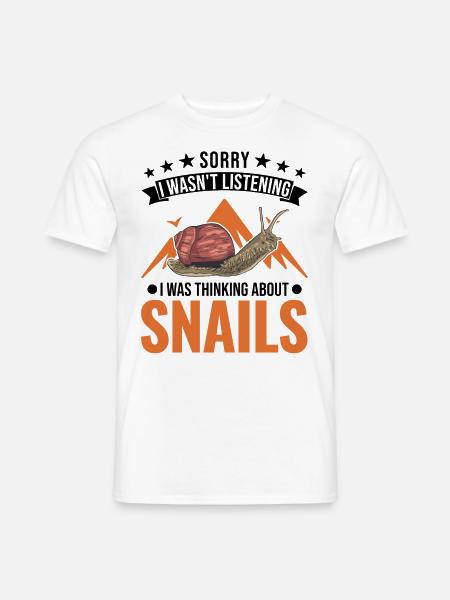 Snail Gift Vineyard Snail - Men's T-Shirt - white