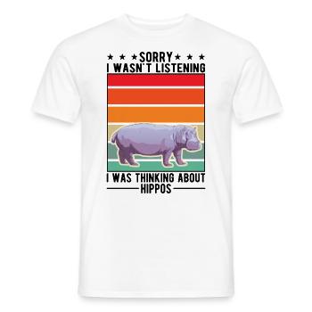 Hippo Cadeau Hippo Hippo Hippo - T-shirt homme - blanc - Devant - AI Model Male 178 dark (178cm)