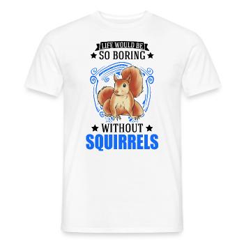 Squirrel Gift Squirrel Grey Squirrel - Men's T-Shirt - white - Front - AI Model Male 178 dark (178cm)