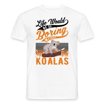 Amoureux des koalas Ours koala - T-shirt homme - blanc - Devant - AI Model Male 178 dark (178cm)