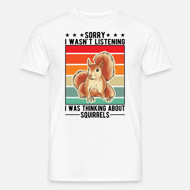 Eichhörnchen Geschenk Grauhörnchen Squirrel - Männer T-Shirt - Weiß