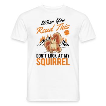Écureuil Cadeau Écureuil Gris - T-shirt homme - blanc - Devant - AI Model Male 178 dark (178cm)