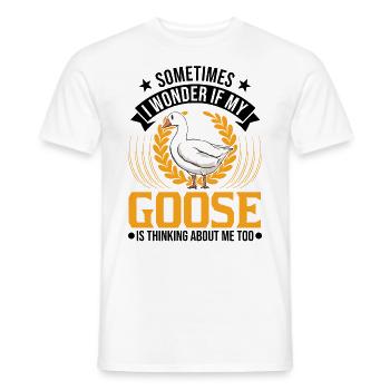 Geese Gift Goose Farmer Goose Goose - Men's T-Shirt - white - Front - AI Model Male 178 dark (178cm)