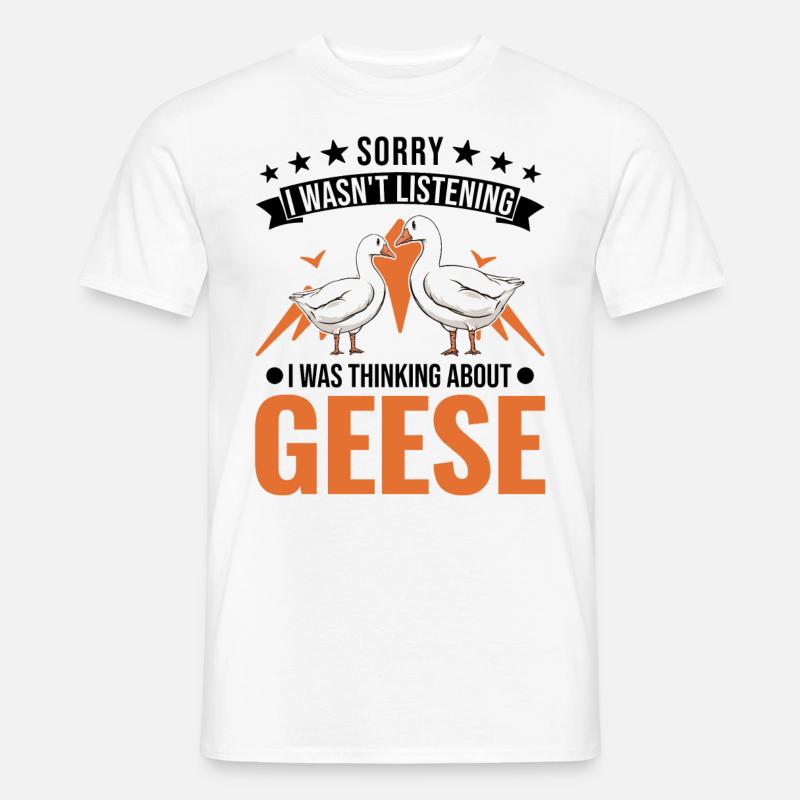 Gänse Geschenk Gänsezüchter Gans - Männer T-Shirt - Weiß