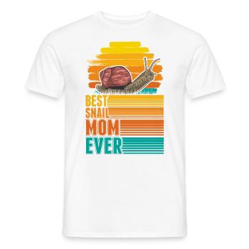Best Snail Mom Ever Schnecken Mama - Männer T-Shirt - Weiß - Vorne - AI Model Male 178 dark (178cm)