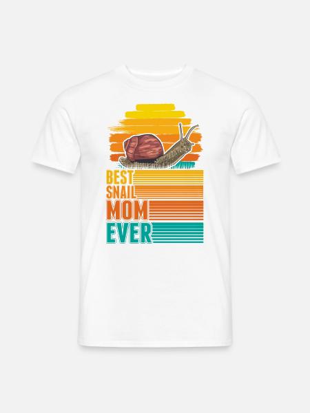 Best Snail Mom Ever Schnecken Mama - Männer T-Shirt - Weiß
