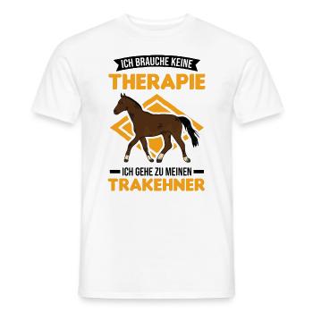 Trakehner Therapie Trakehner Pferd - Männer T-Shirt - Weiß - Vorne - AI Model Male 178 dark (178cm)